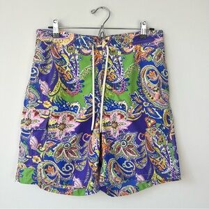 Polo Ralph Lauren Men’s Paisley Bright Printed Swim Trunks